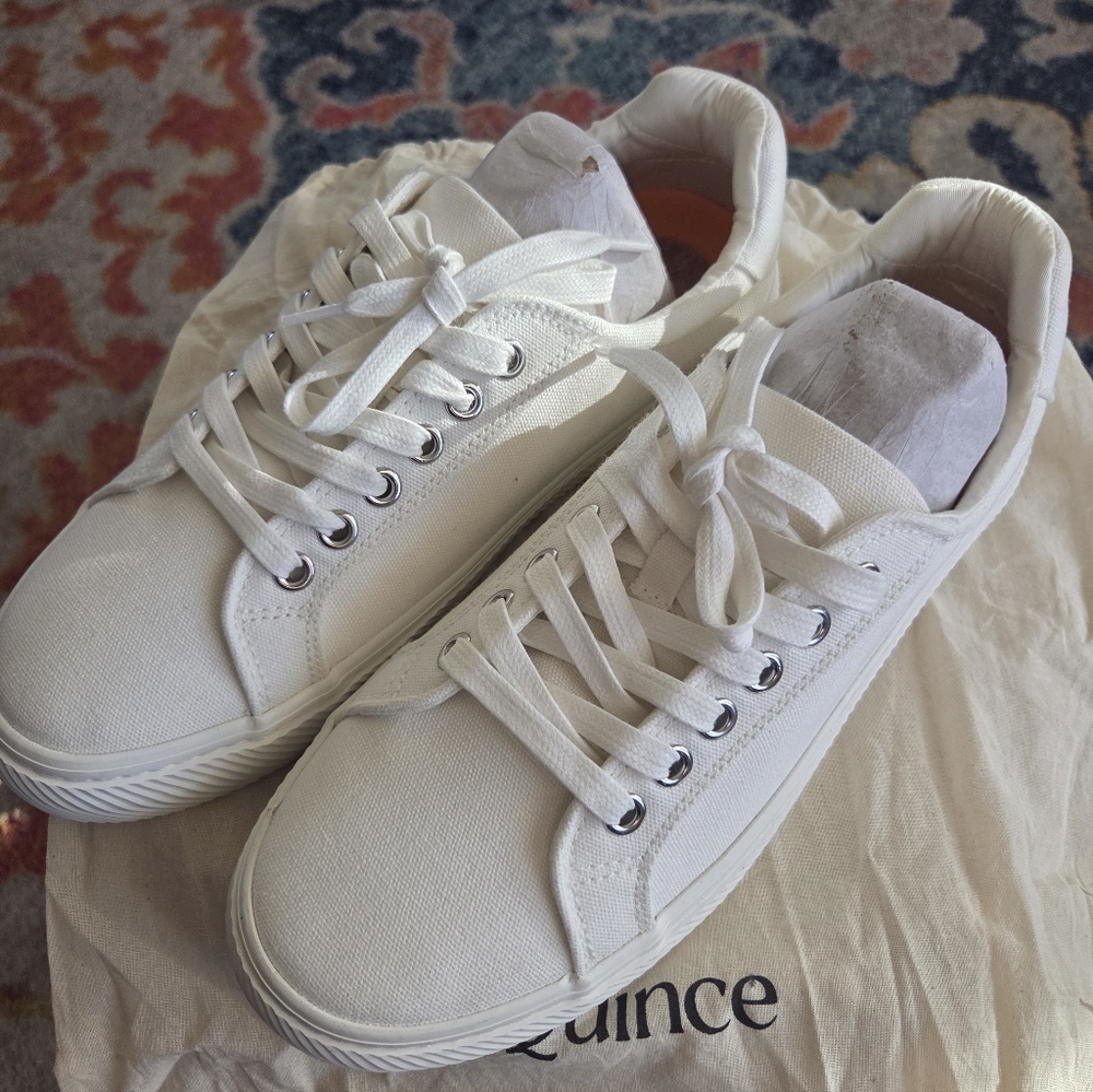 Quince Eco Cotton Canvas Sneakers Unisex Men 9 Women 11 New In Bag